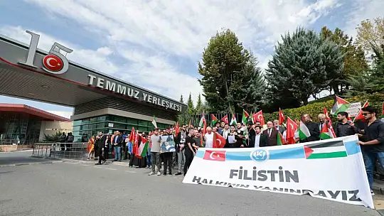 KAYÜ öğrencileri, Filistin'e destek için yürüdü