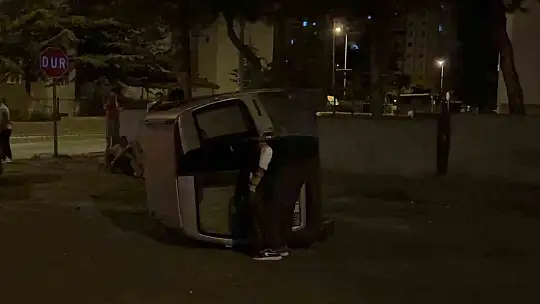Kaza yaptığı aracıyla gitmek istedi, ekiplere zor anlar yaşattı