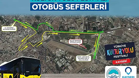 Kültür Yolu Festivali'ne özel ulaşım hizmeti