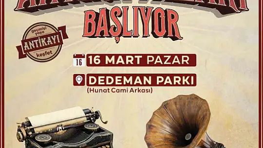 Melikgazi Antika Pazarı kapılarını açıyor