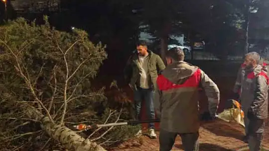 Melikgazi Belediyesi ekipleri rüzgar mesaisinde