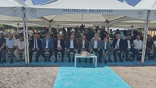 Melikgazi'de 72 daire ve 13 dükkanın temeli atıldı