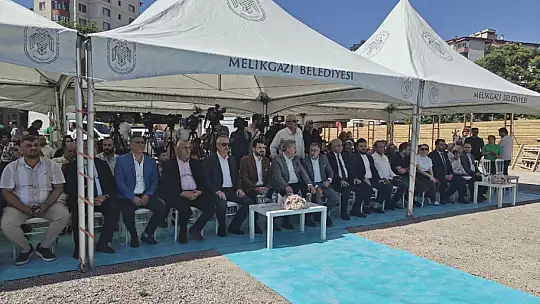 Melikgazi'de 72 daire ve 13 dükkanın temeli atıldı