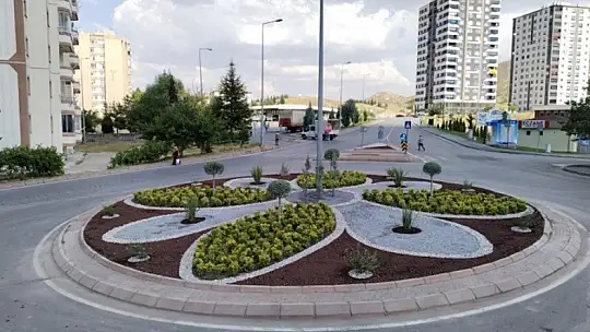 Melikgazi'de kuru peyzaj ile ilçe renklenirken tasarruf da sağlanıyor