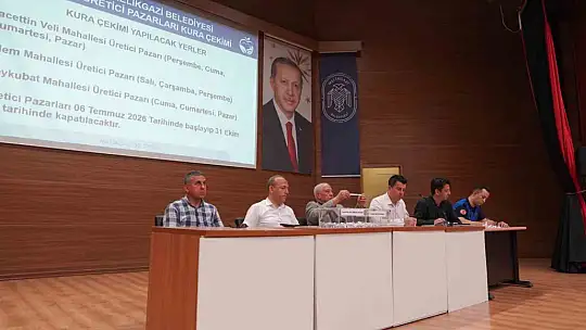 Melikgazi'de Üretici Pazar Yeri için kura çekimi yapıldı