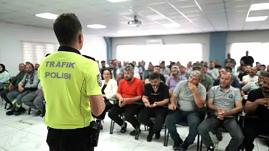 Melikgazi'den saha çalışanlarına trafik eğitimi