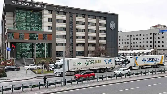 Melikgazi'nin yardım eli yine Gazze'ye uzandı