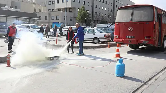 Melikgazi personeli yangınlara karşı bilgilendirildi