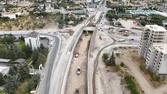 Meteoroloji katlı kavşağı çalışmaları sürüyor