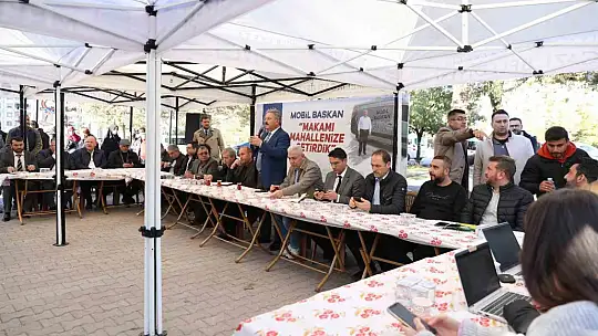 Mobil Başkan Tınaztepe'de ilgiyle karşılandı