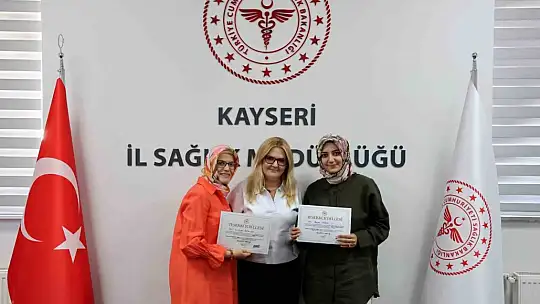 Obeziteyle mücadelede başarılı aile hekimlerine teşekkür belgesi