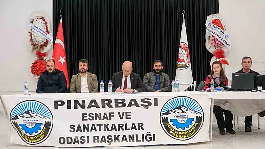 Pınarbaşı Esnaf Odası'nda üyeler Bedir'i seçti
