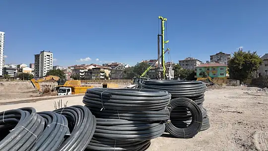 Sahabiye Kentsel Dönüşüm Projesi'nde zemin güçlendirme çalışmaları sürüyor