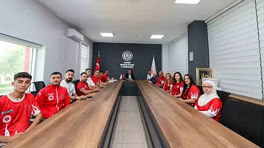 Şampiyon sporculardanKabakcı'ya ziyaret