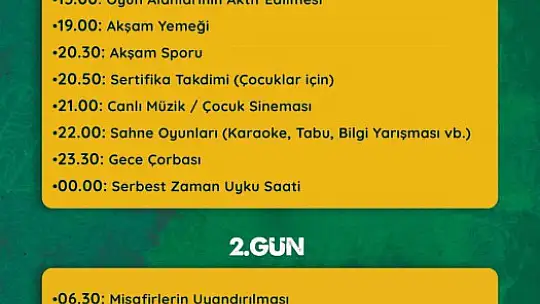 Sarımsaklı Aile Doğa Kampı başladı