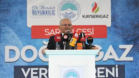 Sarız'da doğal gaz ateşi yandı