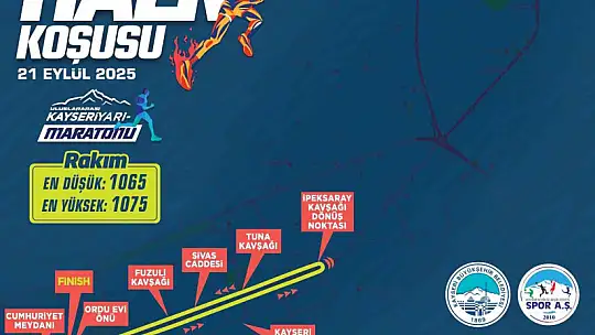 Soğanlı Vadisi Temalı 5'inci Uluslararası Kayseri Yarı Maratonu'nda parkurlar belli oldu