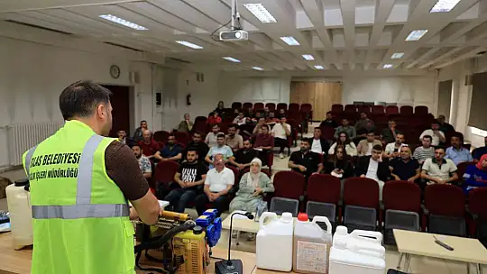 Talas Belediyesi'nden biyosidal eğitimine uzman desteği