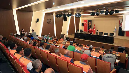 Talas Belediyesi personeline 'KKKA ve Sağlıklı Yaşam' eğitimi