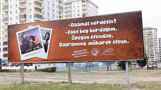 Talas Belediyesinden gülümseten bayram billboardları