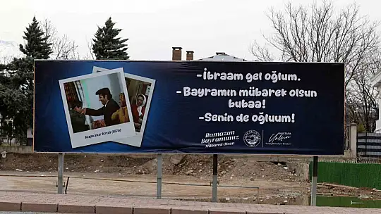 Talas Belediyesinden gülümseten bayram billboardları