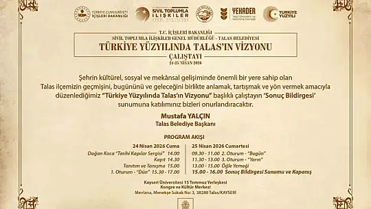 Talas, geleceğini ortak akılla şekillendiriyor