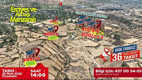 Talas'ın villa parseli fırsatında sona doğru