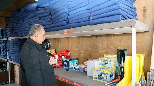 Talas'ta acil durum konteynerleri dikkat çekiyor