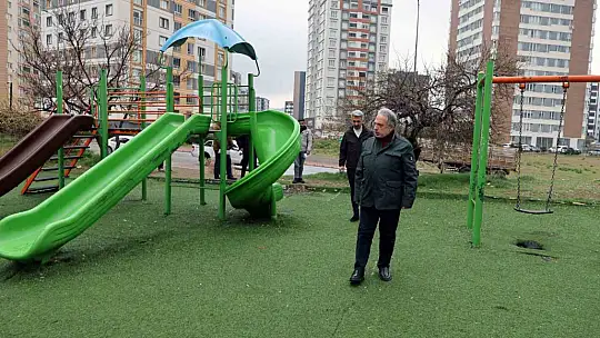 Talas'ta hafta sonu mesaisi: Yeni park ve otopark alanları incelendi