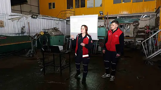 Talas'ta işçilere yangın eğitimi