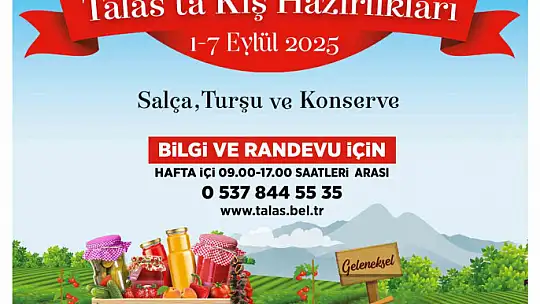 Talas'ta kışa hazırlık günleri başlıyor