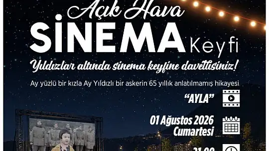 Talas'ta yıldızlar altında sinema keyfi devam ediyor