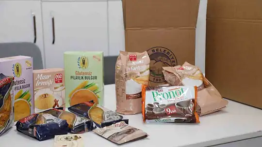 Talas'tan çölyak hastası ailelere düzenli gıda desteği