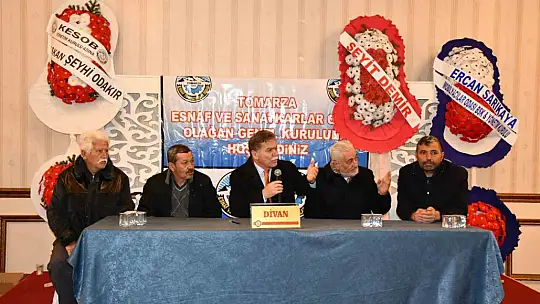 Tomarza Esnaf Ve Sanatkarlar Odası Başkanı Yaşar Polat güven tazeledi