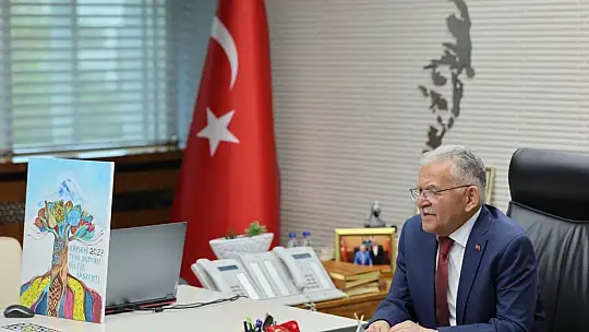Türk Dünyası gençleri, Kültür Başkenti Kayseri'de Başkan Büyükkılıç'ı ziyaret etti