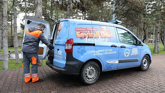 Yardıma muhtaç sokak hayvanları Melikgazi'nin sevimli dost ambulansı ile hayata tutundu