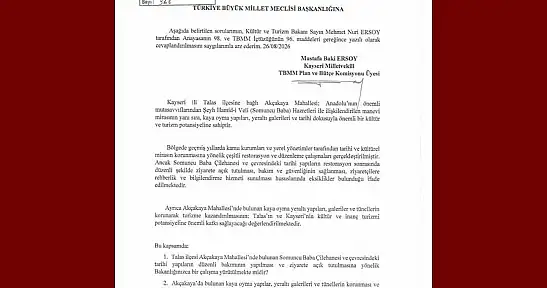 Baki Ersoy, Akçakaya'nın tarihi ve manevi mirasını TBMM gündemine taşıdı