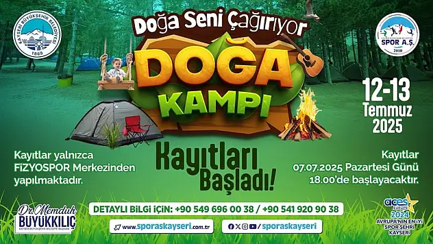 'Doğa Seni Çağırıyor' Doğa Kampı'na kayıtlar başladı