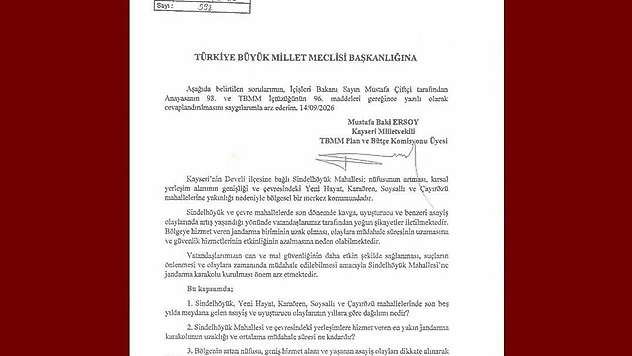 Baki Ersoy'dan Sindelhöyük Mahallesi'ne jandarma karakolu için soru önergesi