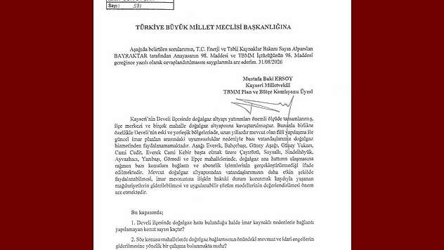 Baki Ersoy, Develi'deki doğalgaz sorununu meclis gündemine taşıdı