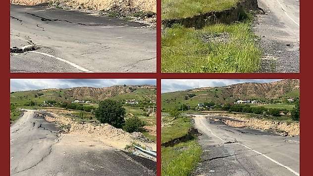 Baki Ersoy, Felahiye'de çöken yolu TBMM gündemine taşıdı