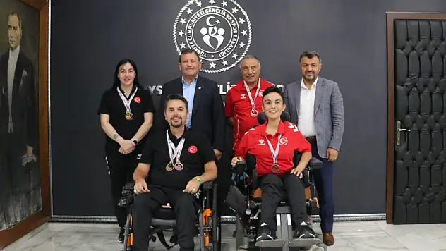 Boccia sporcularından Kabakcı'ya ziyaret