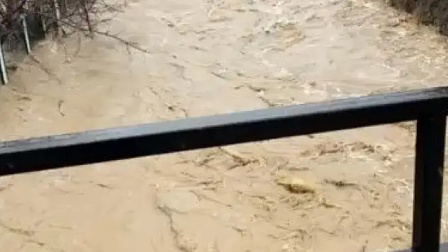 Develi'de aşırı yağış sele neden oldu, bazı ev ve ahırları su bastı