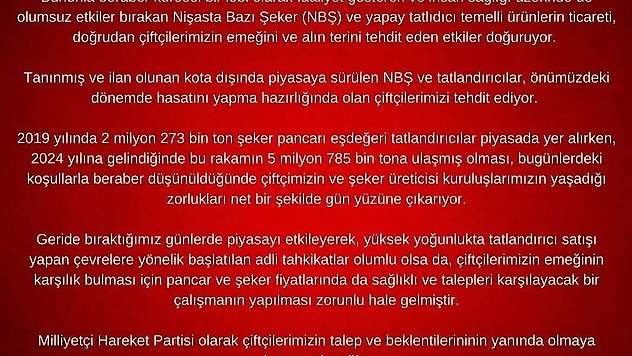 İsmail Özdemir: 'MHP olarak çiftçilerimizin talep ve beklentilerinin yanında olmaya devam edeceğiz'