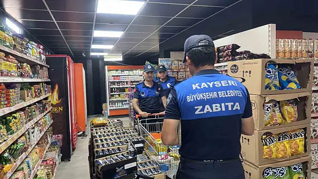 Kayseri Büyükşehir Zabıta'dan marketlere sıkı denetim