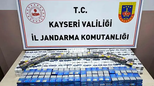 Kayseri'de 619 paket kaçak sigara ele geçirildi: 1 gözaltı