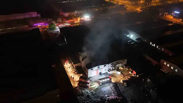 Kayseri'de sünger fabrikasında yangın