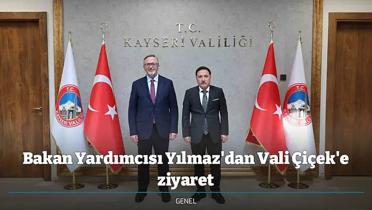 Bakan Yardımcısı Yılmaz'dan Vali Çiçek'e ziyaret