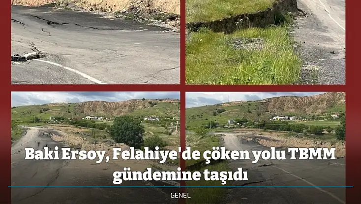Baki Ersoy, Felahiye'de çöken yolu TBMM gündemine taşıdı