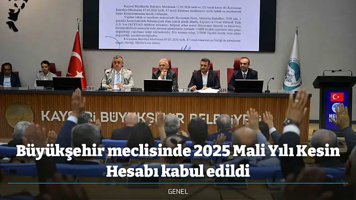 Büyükşehir meclisinde 2025 Mali Yılı Kesin Hesabı kabul edildi